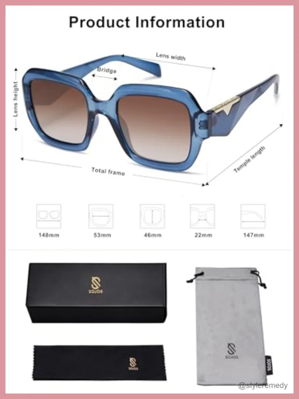 Trendy Square Polarized Sunglasses, UV400 Protection, Retro Polygon Frame
